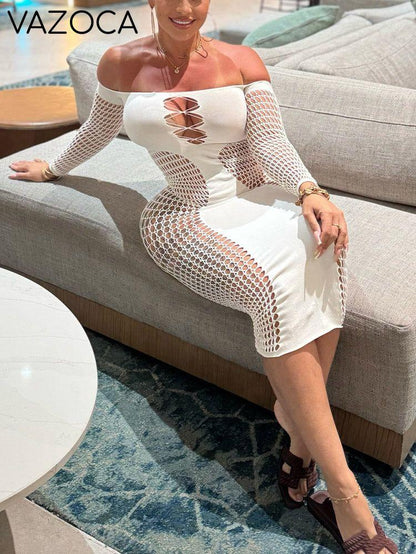 Fishnet Sheer Maxi Dress