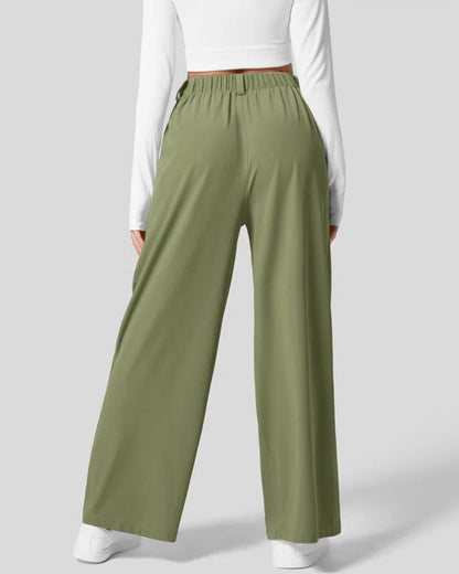 Waffle Wide Leg Casual Suit Pants（Pre-sale）