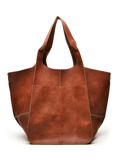 Large Capacity Leather Tote
