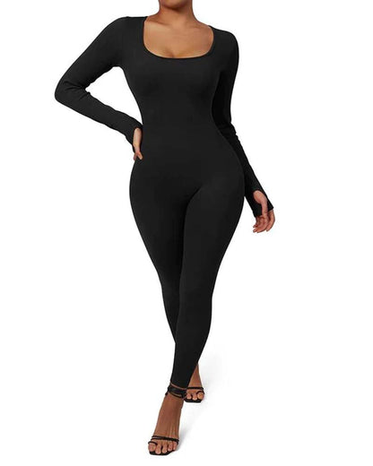 Multifunctional Comfort Stretch Stretch Stretch Jumpsuit Black