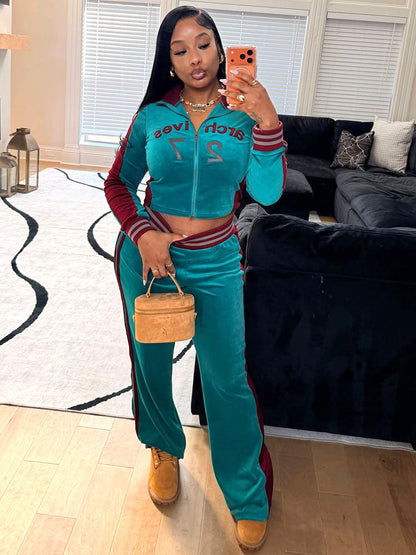 Archives 27 Velour Tracksuit Set