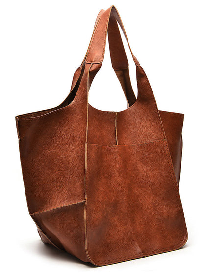Large Capacity Leather Tote