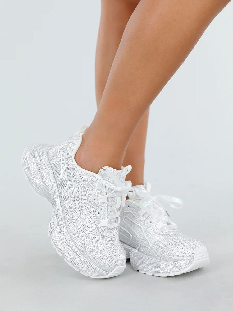 Rhinestone Glitter Sneakers