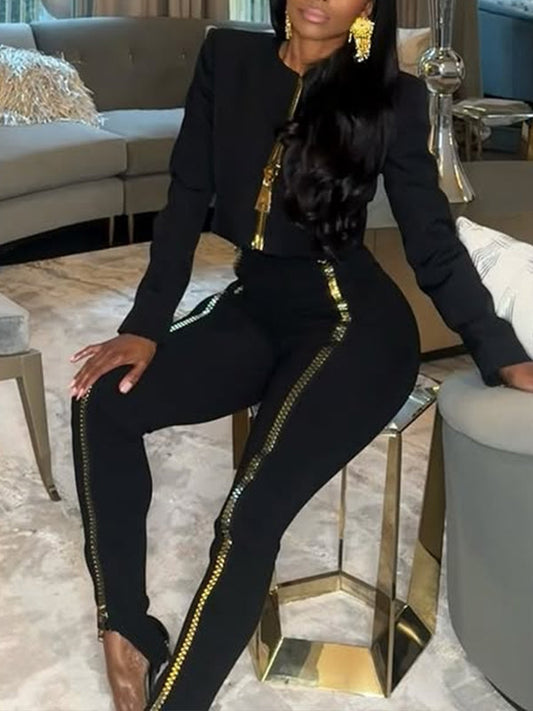 Zip Jacket & Pants Set