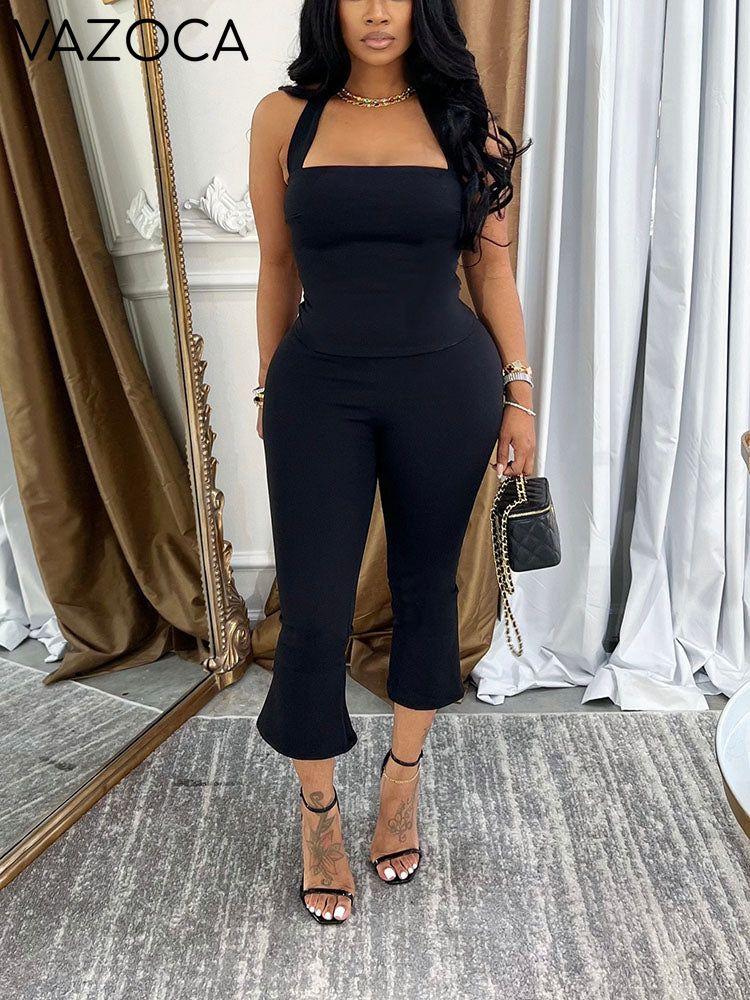 Halter Crop Top & Capri Set