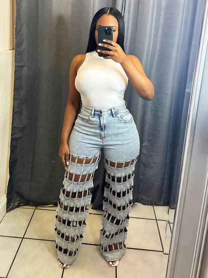 Cutout Denim Jeans