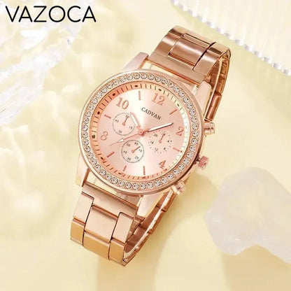 6PCS Set Luxury Watch/Earrings/Necklace