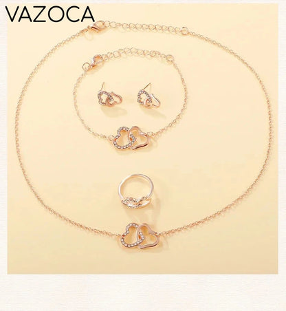6PCS Set Luxury Watch/Earrings/Necklace