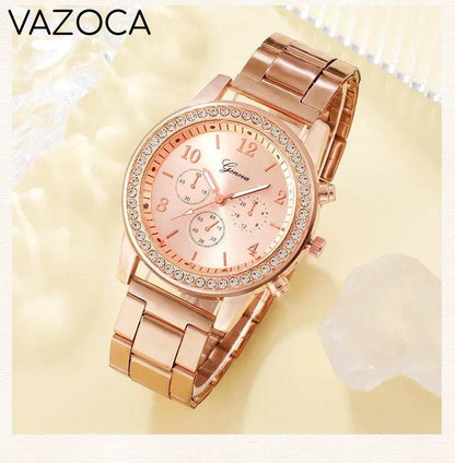 6PCS Set Luxury Watch/Earrings/Necklace