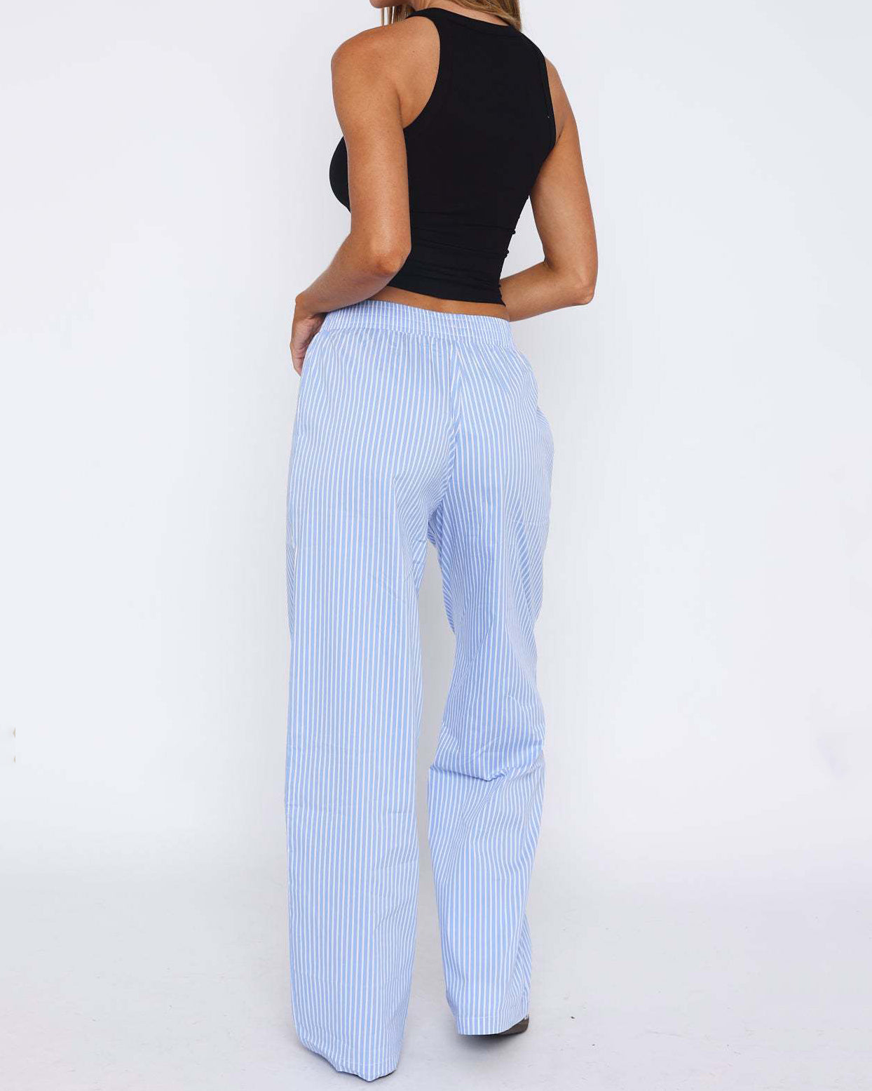 Casual Simple Striped Trousers