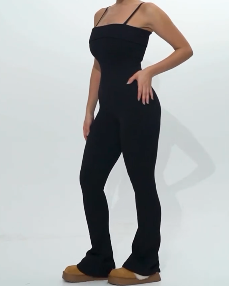 Sexy Backless Solid Color Jumpsuit (Pre-Sale)