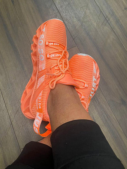 Letter Knit Sneakers