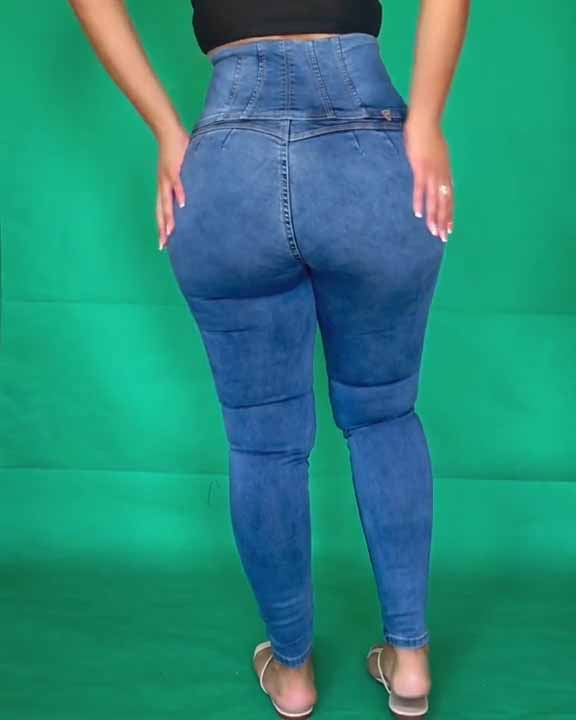 Girls New Lipo jeans Shaping in The Waist Area