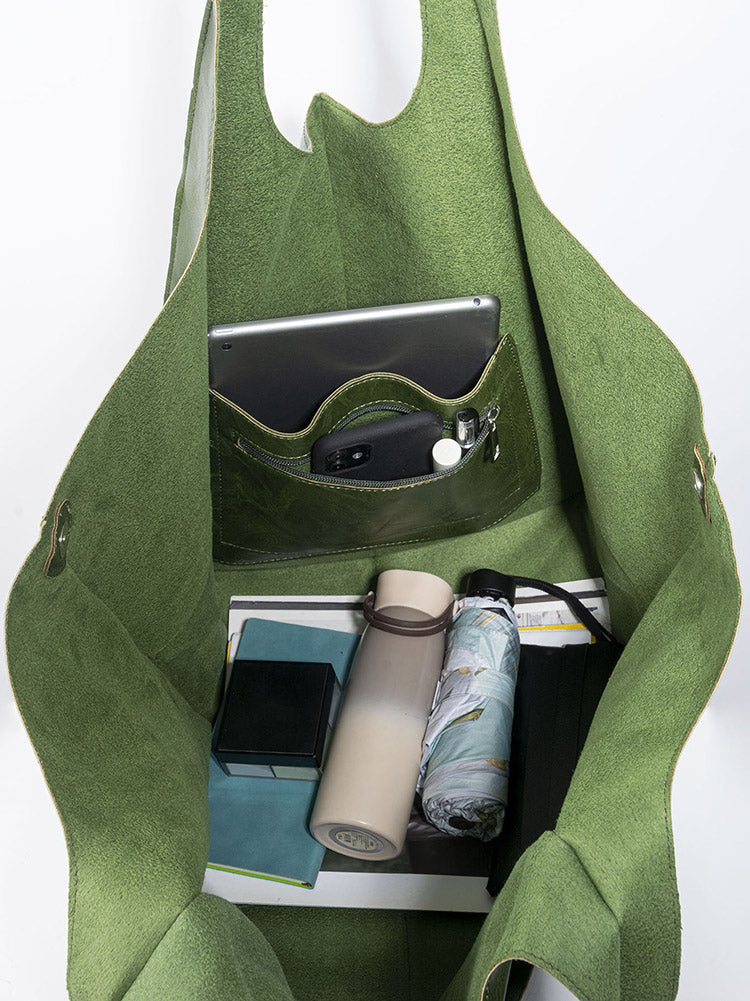 Large Capacity Leather Tote