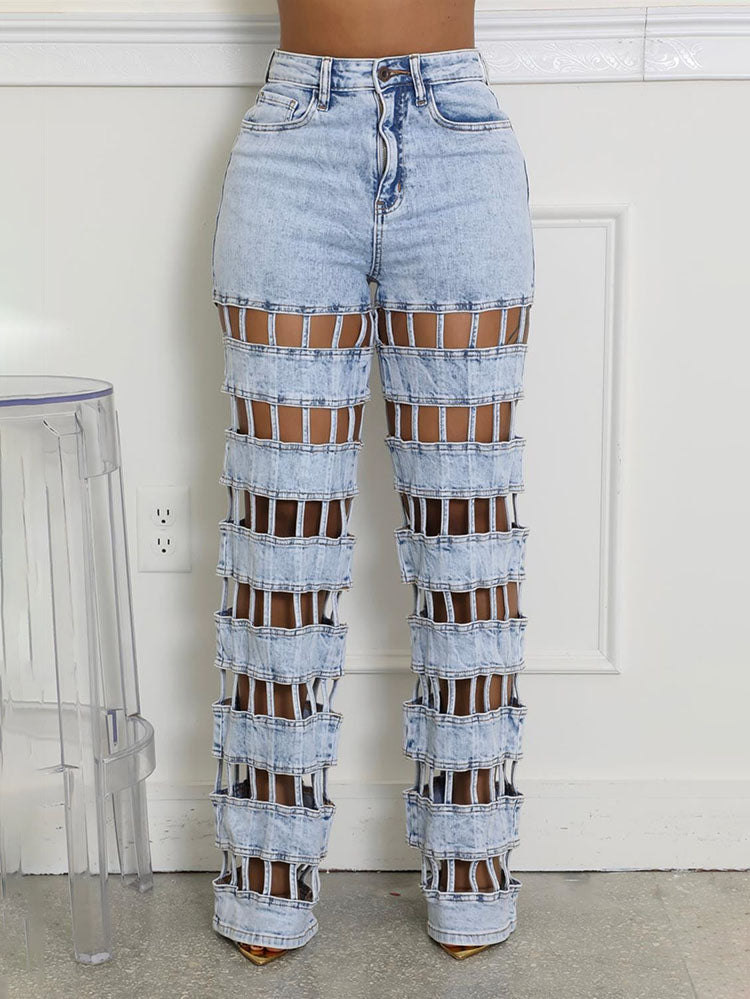 Cutout Denim Jeans