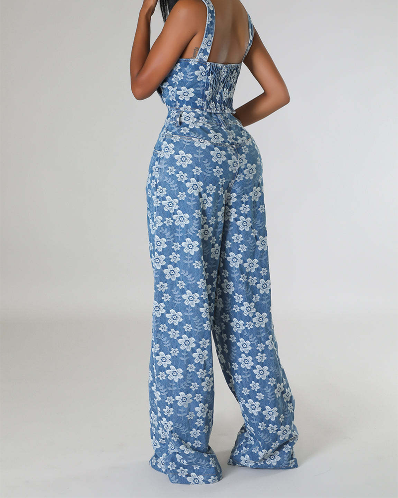 Denim Jacquard Print Set