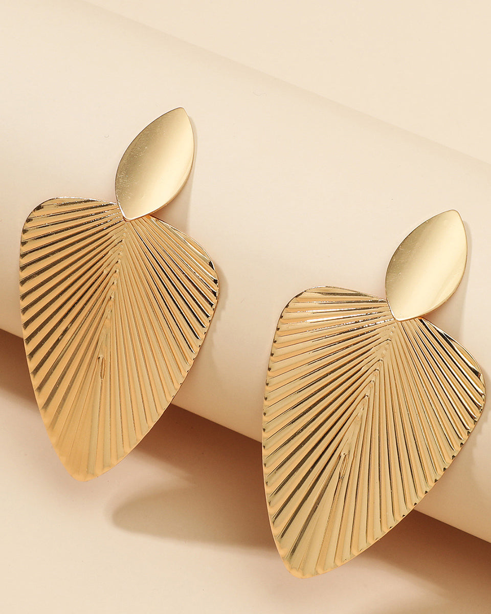 Exaggerated Geometric Metal Earrings