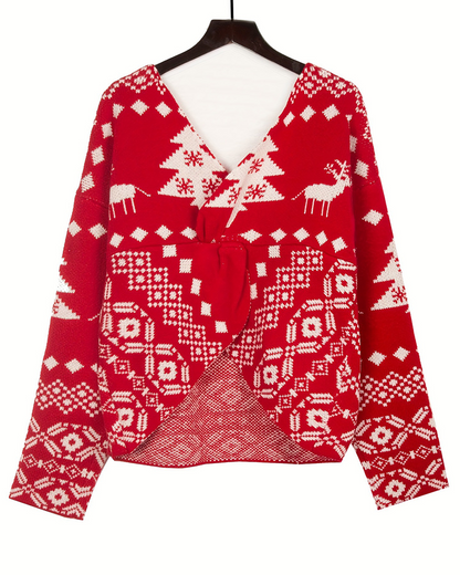 Christmas Snowflake Long-Sleeved Sweater