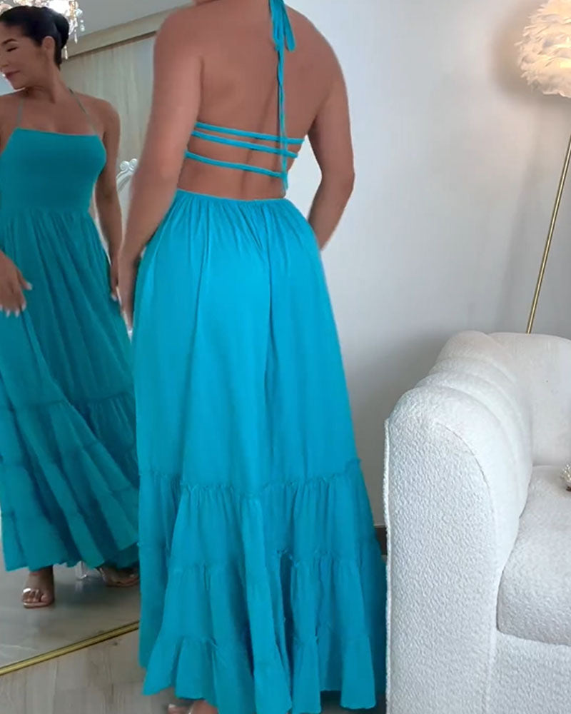 Strapless Backless Cake Maxi Dress (Pre-sale)