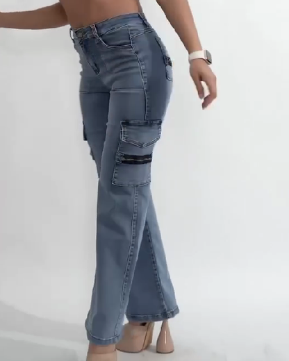 Straight Leg Multi-Bag Jeans (Vorverkauf)