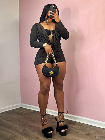 Sultry Plunge Romper