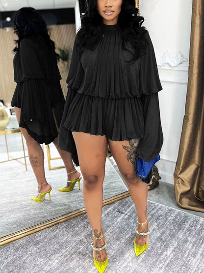 Dream Ruffle Draped Romper