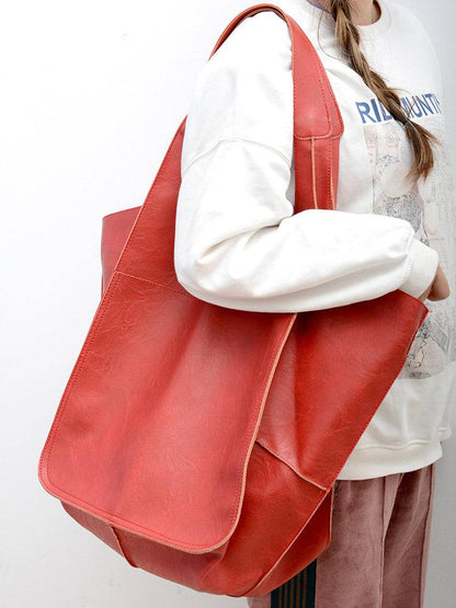 Large Capacity Leather Tote