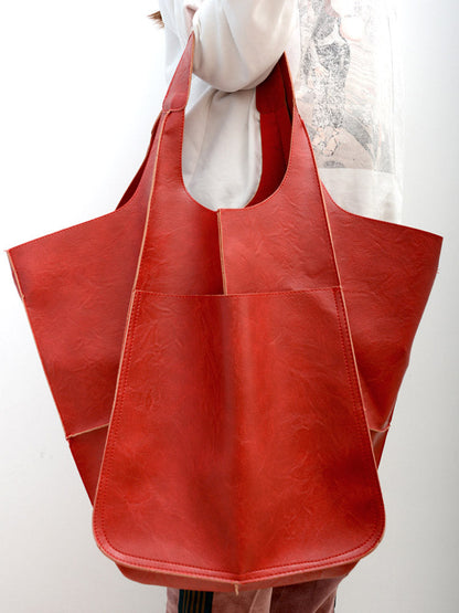 Large Capacity Leather Tote