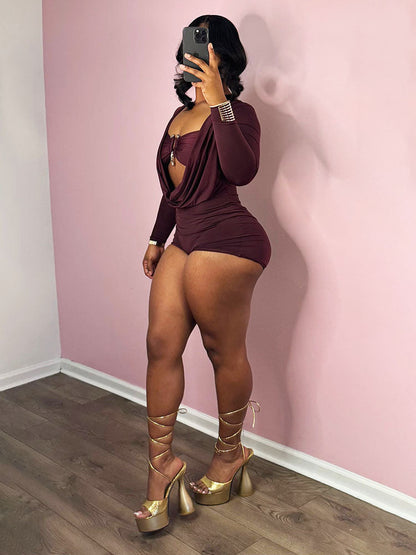 Sultry Plunge Romper