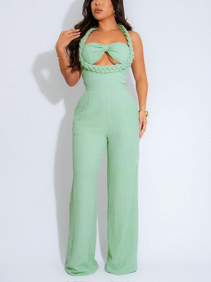 Braided Halter Jumpsuit