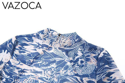 A Print Mesh Jumpsuit