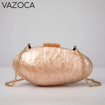 A Shell Acrylic Mini Clutch Bag