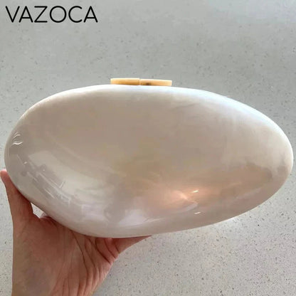A Shell Acrylic Mini Clutch Bag