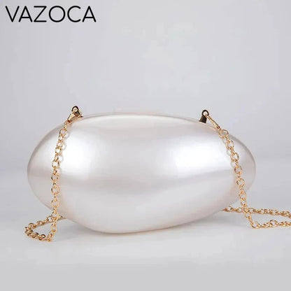 A Shell Acrylic Mini Clutch Bag
