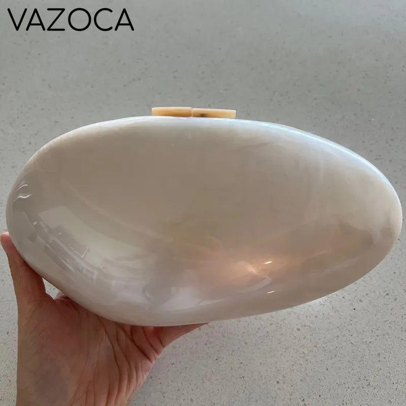 A Shell Acrylic Mini Clutch Bag