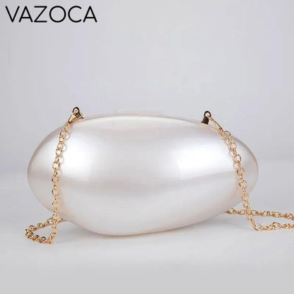 A Shell Acrylic Mini Clutch Bag