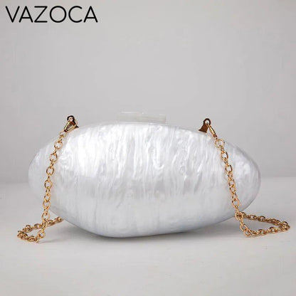 A Shell Acrylic Mini Clutch Bag