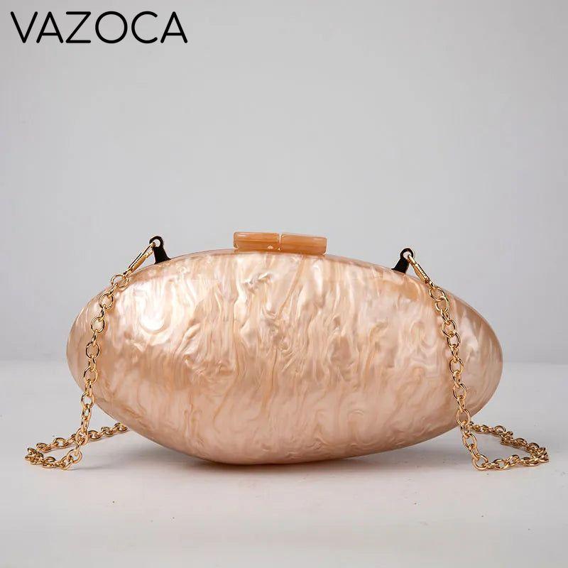 A Shell Acrylic Mini Clutch Bag