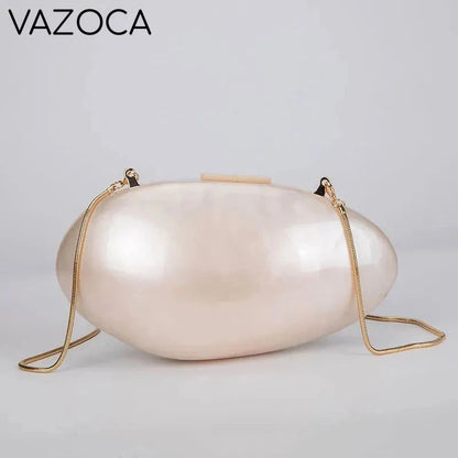 A Shell Acrylic Mini Clutch Bag