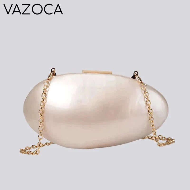 A Shell Acrylic Mini Clutch Bag