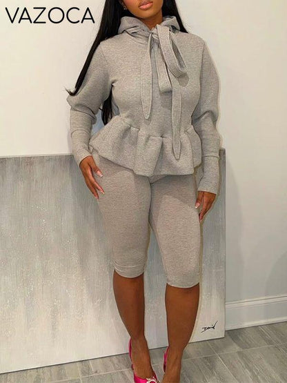 Solid Tied Hoodie