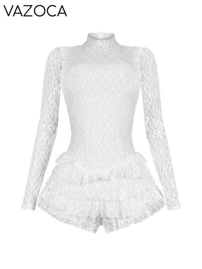 Lace Ruffle Romper
