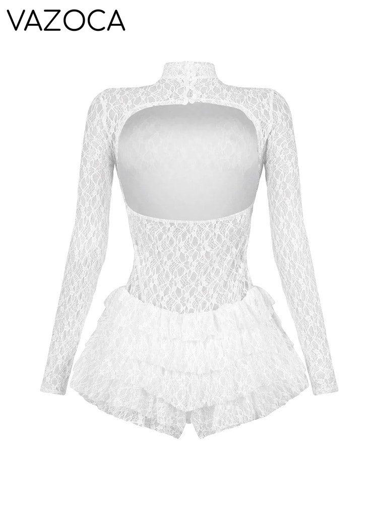 Lace Ruffle Romper