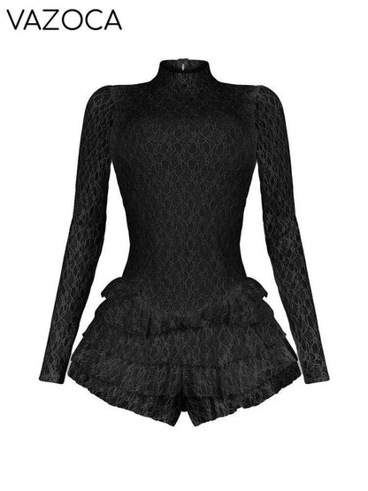 Lace Ruffle Romper
