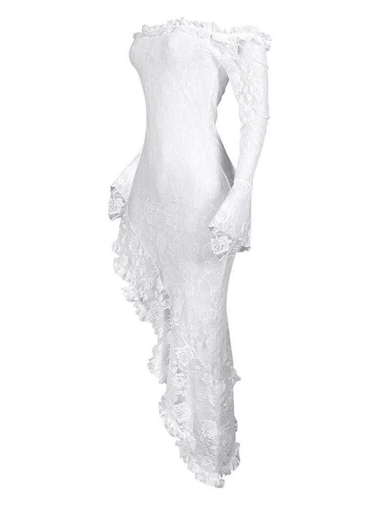 Lace Off Shoulder Maxi Dress