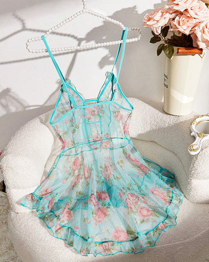Floral Sheer Lingerie Slip