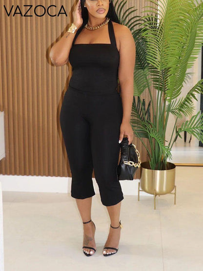 Halter Crop Top & Capri Set