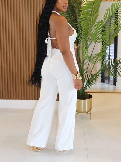 Halter Bead Jumpsuit
