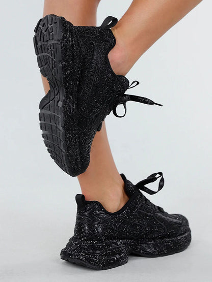 Rhinestone Glitter Sneakers