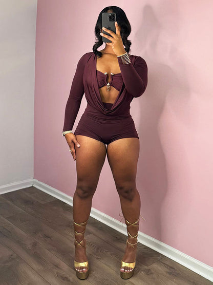 Sultry Plunge Romper